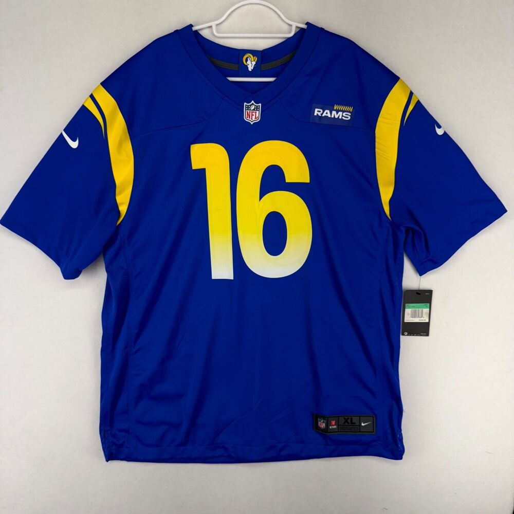 Nike Los Angeles Rams Jared Goff 16 Football Jersey XL Blue Yellow New With Tags